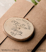 Chic wedding invitations, wooden magnet invites6