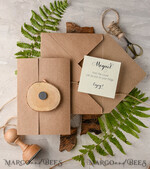 Chic wedding invitations, wooden magnet invites6