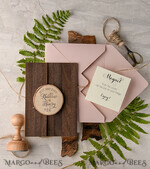 Bespoke wedding invitations, wood magnet invites6