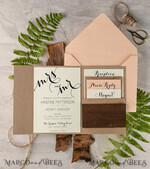 Beautiful wedding invitations, custom magnet stationery6