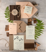 Beautiful wedding invitations, custom magnet stationery6