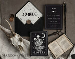 HOCHZEITS EINLADUNGEN Moderne Einladungen Florale Karten Halloween-Hochzeitseinladungen Set, schwarze Einladungen, Tarotkarten-Einladungen, gotische Hochzeitseinladungskarten, das Liebenden-Skelett-Hochzeitsset schwarz14