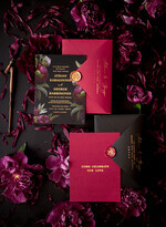 WEDDING INVITATIONS Modern Invites Floral Cards Black wedding invitations, black card, red wedding invitations, burgundy wedding invitations, marsala wedding invitations, flower blossom, red envelope, red and black wedding invitations, floral wedding invitations, gold lettering, vintage flowers, vintage flower illustration, vintage wedding invitations, floral wedding stationery, floral wedding accessories, personalized wedding invitations, handmade wedding invitations13