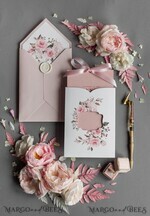 HOCHZEITS EINLADUNGEN Moderne Einladungen Florale Karten Elegante Hochzeitskarten in zartem Rosé, glamouröse arabische Pocket-Hochzeitseinladungen, moderne florale Hochzeitskarten, minimalistische Hochzeitsinvitationen.15