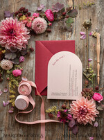 WEDDING INVITATIONS Modern Invites Floral Cards  Geometric wedding invitations, geometric wedding cards, red wedding cards, marsala wedding invitations, red wedding invitations, ivory wedding invitations, red and ivory wedding invitations, ivory wedding stationery, ivory wedding accessories, oval wedding invitations, circle wedding cards, circle cards, ecru wedding invitations, modern wedding invitations, floral wedding invitations, elegant wedding invitations, vellum, vellum envelope12