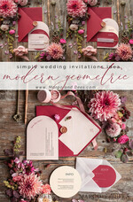 WEDDING INVITATIONS Modern Invites Floral Cards  Geometric wedding invitations, geometric wedding cards, red wedding cards, marsala wedding invitations, red wedding invitations, ivory wedding invitations, red and ivory wedding invitations, ivory wedding stationery, ivory wedding accessories, oval wedding invitations, circle wedding cards, circle cards, ecru wedding invitations, modern wedding invitations, floral wedding invitations, elegant wedding invitations, vellum, vellum envelope12