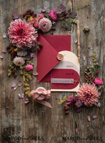 WEDDING INVITATIONS Modern Invites Floral Cards  Geometric wedding invitations, geometric wedding cards, red wedding cards, marsala wedding invitations, red wedding invitations, ivory wedding invitations, red and ivory wedding invitations, ivory wedding stationery, ivory wedding accessories, oval wedding invitations, circle wedding cards, circle cards, ecru wedding invitations, modern wedding invitations, floral wedding invitations, elegant wedding invitations, vellum, vellum envelope12