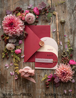 WEDDING INVITATIONS Modern Invites Floral Cards  Geometric wedding invitations, geometric wedding cards, red wedding cards, marsala wedding invitations, red wedding invitations, ivory wedding invitations, red and ivory wedding invitations, ivory wedding stationery, ivory wedding accessories, oval wedding invitations, circle wedding cards, circle cards, ecru wedding invitations, modern wedding invitations, floral wedding invitations, elegant wedding invitations, vellum, vellum envelope12