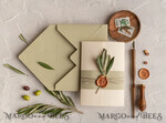 HOCHZEITS EINLADUNGEN Moderne Einladungen Florale Karten Oliven Toskana Hochzeitskarten, Elegante einfache Hochzeitseinladung Suite • Griechische Reise Hochzeitsstationery • Natürliche Oliven Luxus Hochzeitskarten13