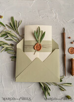 HOCHZEITS EINLADUNGEN Moderne Einladungen Florale Karten Oliven Toskana Hochzeitskarten, Elegante einfache Hochzeitseinladung Suite • Griechische Reise Hochzeitsstationery • Natürliche Oliven Luxus Hochzeitskarten13