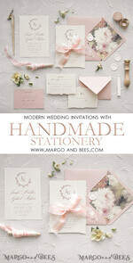 WEDDING INVITATIONS Modern Invites Floral Cards Wedding invitations UK, Simple wedding invitation Suite • Romantic Wedding Stationery • Luxury wedding Invites, original7
