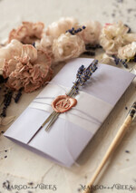 WEDDING INVITATIONS Modern Invites Floral Cards Delicate Lilac Wedding Invitations, Elegant Wedding Invites With Lavender, Minimalistic Purple Wedding Cards, Handmade Wedding Invitation Suite8