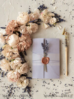 WEDDING INVITATIONS Modern Invites Floral Cards Delicate Lilac Wedding Invitations, Elegant Wedding Invites With Lavender, Minimalistic Purple Wedding Cards, Handmade Wedding Invitation Suite8