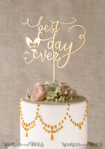 CAKE TOPPER gold wedding cake topper, gold cake topper3