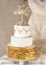 TORTENDEKORATION  
 Gold
 Topper, eleganter Kuchentopper3
