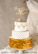 CAKE TOPPER gold topper, elegant cake topper3