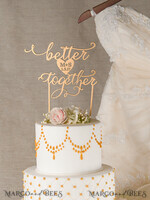 CAKE TOPPER gold wedding cake topper, elegant cake topper3