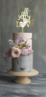 CAKE TOPPER gold cake topper, elegant cake topper3