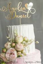 CAKE TOPPER gold topper, golden cake topper4
