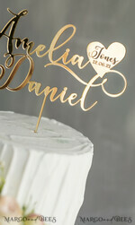 CAKE TOPPER gold topper, golden cake topper4