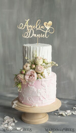 CAKE TOPPER gold topper, golden cake topper4