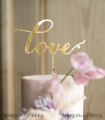CAKE TOPPER gold cake topper, elegant cake topper4