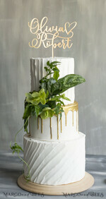 CAKE TOPPER gold topper, elegant cake topper3