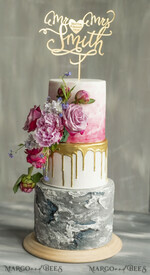 CAKE TOPPER gold wedding cake topper, gold cake topper4