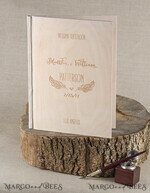 WEDDING GUEST BOOKS Rustic Wooden Engraved PhotoAlbum Wedding guestbook for polaroids, Boho Instax Wedding Book  Wooden Instax Photo Booth Album4