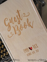 WEDDING GUEST BOOKS Rustic Wooden Engraved PhotoAlbum Preonalised wedding Guestbook, Rustic Instant Photo Book  Wood Wedding Photo Guestbook3