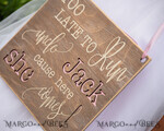 FLOWER GIRL / Page Boy SIGNS rustic Personalised wood wedding sign, Wooden Page boy sign, Wood Engraved flower girl sign, flower girl wedding day sign, rustic wedding decor for flower girl, daddy here comes mummy, here comes the bride4