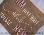 FLOWER GIRL / Page Boy SIGNS rustic Personalised wood wedding sign, Wooden Page boy sign, Wood Engraved flower girl sign, flower girl wedding day sign, rustic wedding decor for flower girl, daddy here comes mummy, here comes the bride4