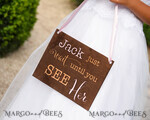 FLOWER GIRL / Page Boy SIGNS rustic Personalised wood wedding sign, Wooden Page boy sign, Wood Engraved flower girl sign, flower girl wedding day sign, rustic wedding decor for flower girl, daddy here comes mummy, here comes the bride4