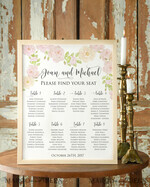 TABLE PLANS AND WEDDING WELCOME SIGNS watercolor wedding table plan1