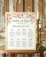 TISCHPLÄNE UND WILLKOMMENSCHILDER FÜR HOCHZEITEN Aquarell Sitzplan1