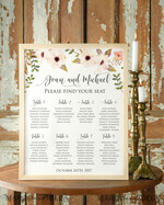 TISCHPLÄNE UND WILLKOMMENSCHILDER FÜR HOCHZEITEN Aquarell Sitzplan1