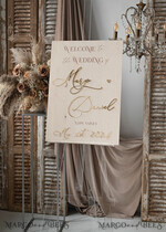 TABLE PLANS AND WEDDING WELCOME SIGNS rustic rustic wood & Gold Wedding Welcome Sign,  Boho Golden Wedding Decor, Personalised Wedding Sign, Wedding Board, Welcome Wedding Board 17