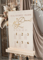 TABLE PLANS AND WEDDING WELCOME SIGNS rustic rustic Wedding Table Plan, Wooden and Gold Modern Seating Chart, 3d Elegant Find Your Seat - Seating Plan, Boho Wedding Table Plan, Wedding Decoration with golden letters - Golden Reception Signage - Custom Ceremony Sign14