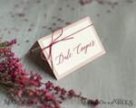 PLACE CARDS / TABLE CARDS Romantic Boho/ Botanical/ Floral Blush Pink and Ivory Wedding Place Card with Maroon Twine, Modern Wedding Place Cards, Romantic Pink Name Tags, Elegant Wedding Table Decor, Handmade Place Card4