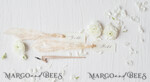 PLACE CARDS / TABLE CARDS Romantic Boho/ Botanical/ Floral Romantic Deckle-Edge Ivory Wedding Place Cards with Silk Ribbon, Elegant Wedding Table Place Cards, Minimalistic Name Tags for Your Wedding Tables, Simple Cards9