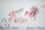 PLACE CARDS / TABLE CARDS Romantic Boho/ Botanical/ Floral White Deckle-Edge Wedding Place Cards with Dyed Silk Ribbon, Elegant Custom Wording Table Place Cards, Minimalistic Name Tags, Simple Modern Wedding Stationery11
