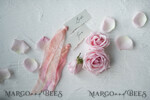 PLACE CARDS / TABLE CARDS Romantic Boho/ Botanical/ Floral White Deckle-Edge Wedding Place Cards with Dyed Silk Ribbon, Elegant Custom Wording Table Place Cards, Minimalistic Name Tags, Simple Modern Wedding Stationery11