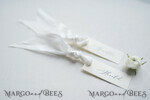 PLACE CARDS / TABLE CARDS Romantic Boho/ Botanical/ Floral Romantic Ivory Wedding Place Cards, Silk White Ribbon Wedding Cards, Elegant Wedding Name Tags, Minimalist Place Cards, Simple Custom Wedding Table Place Cards4