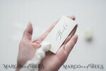 PLACE CARDS / TABLE CARDS Romantic Boho/ Botanical/ Floral Romantic Ivory Wedding Place Cards, Silk White Ribbon Wedding Cards, Elegant Wedding Name Tags, Minimalist Place Cards, Simple Custom Wedding Table Place Cards4
