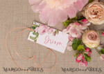 PLACE CARDS / TABLE CARDS Romantic Boho/ Botanical/ Floral White Floral Place Cards with Pink Twine, Boho Wedding Place Cards, Romantic Wedding Name Tags, Gorgeous Simple Botanical Wedding Name Tags, Elegant Place Cards1