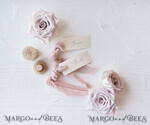 PLACE CARDS / TABLE CARDS Romantic Boho/ Botanical/ Floral Romantic Ivory Wedding Place Cards with Blush Pink Velvet Ribbon, Elegant Cards with Blush Pink Custom Wording, Minimalistic Name Tags, Decle-Edged Wedding Tags9