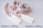 PLACE CARDS / TABLE CARDS Romantic Boho/ Botanical/ Floral Romantic Ivory Wedding Place Cards with Blush Pink Velvet Ribbon, Elegant Cards with Blush Pink Custom Wording, Minimalistic Name Tags, Decle-Edged Wedding Tags9