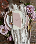 MENU & PROGRAMS romantic Geometric Minimalist Wedding Menu, Custom Blush and Ivory Double Menu Cards, Modern Handmade Geometric Wedding Menu, Simple Pink and Ecru Wedding Menu Cards    7