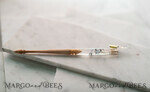 WOODEN PENHOLDERS Wood and resin English Oblique Pen, Handmade resin forget me not flowers Wooden Antique Dip Pen, Wood Oblique Calligraphy Pen Holder, perfect gift for her, practicing Quill11