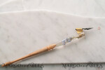 WOODEN PENHOLDERS Wood and resin English Oblique Pen, Handmade resin forget me not flowers Wooden Antique Dip Pen, Wood Oblique Calligraphy Pen Holder, perfect gift for her, practicing Quill11